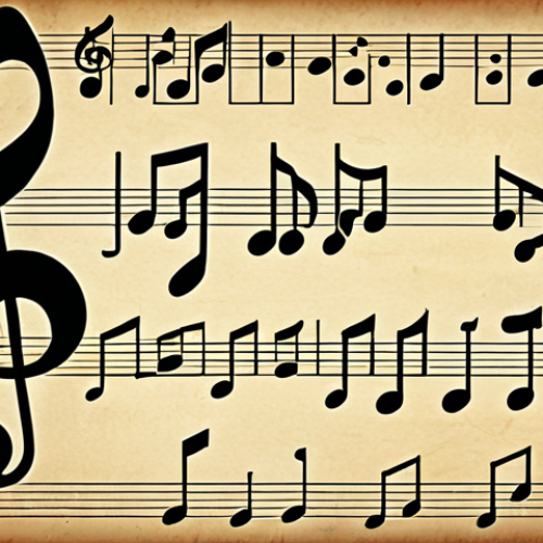 Home 4 **
"Musical notes (A, B, C, D, E, F, G) on a staff with a major scale (C-D-E-F-G-A-B-C) highlighted. Upbeat, cheerful visual style."
**